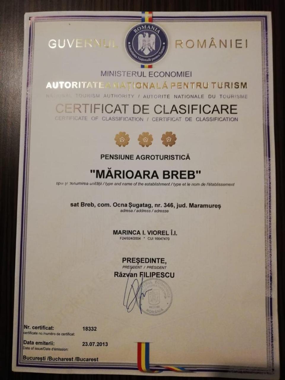 Pensiunea Marioara Breb Exterior photo